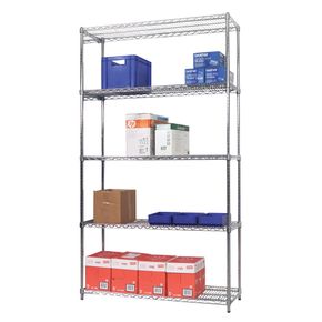 Trådhylde Wirefix 36x122 cm, blank