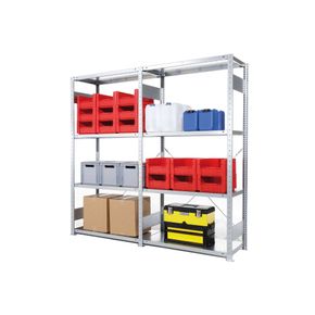 Stålreol Meta, 2 fag, 50x200x200h cm