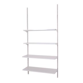 Vægfag CP25, 1 fag m. 4 stålhylder