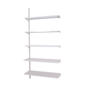 Vægfag CP25, følgefag  m. 5 stålhylder