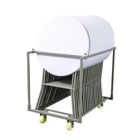 Bordvogn m. 18 stå/klapborde, American i Ø80cm