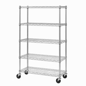 Trådreol Wirefix 46x91x190 h, m. hjul 