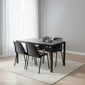 Kantinebord 80x140 bord Oporto Base X m. 4 Oporto Xtra stole