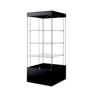 Glasmontre Athene 80 cm, m. 3 hylder