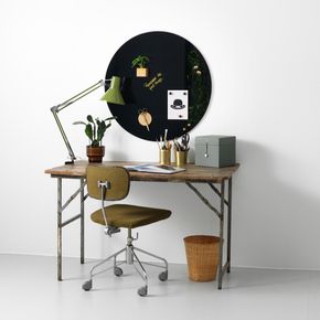 Glastavle Naga Ø80 cm, sort