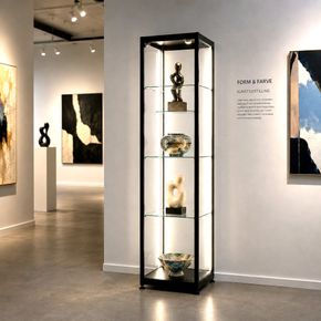 Glasvitrine Diamond 4L, m. lys