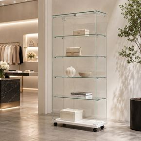 Glasvitrine Trento 2, m/glastop, hvid