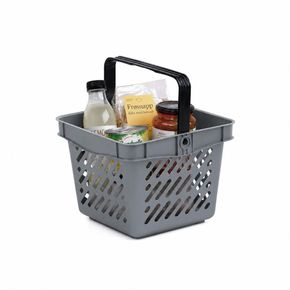 Indkøbskurv 10 liter Mini, alu grå