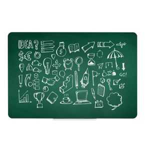 Rammeløs kridttavle 87x117 cm, grøn