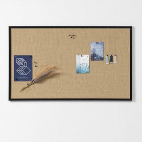 Opslagstavle Hessian 60x100 cm Naga, sort