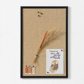 Opslagstavle Hessian 40x60 cm Naga, sort