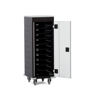 PC-vogn 10 rum med opladning, sort/grå