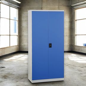 Materialeskab UniFix 39x85x180h Grå/Blå