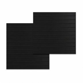 Rillepanel Basic+120x120 cm, sort, 2pak