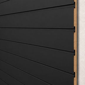 Rillepanel Basic+120x120 cm, sort, 2pak
