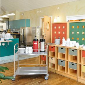 Rullebord 2 hylder, sarg. Rustfri