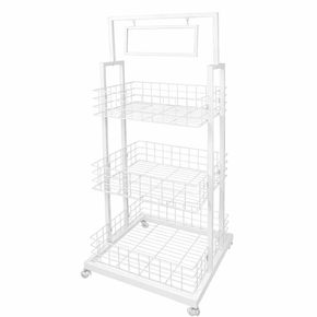 Salgsstativ m. 3 kurve, hvidlakeret