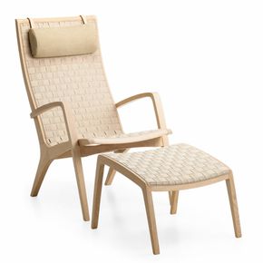 Lænestol Ara 1, eg/sand flet