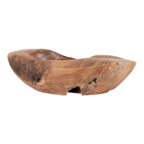 Skål i teaktræ Ø30x10h cm, natur