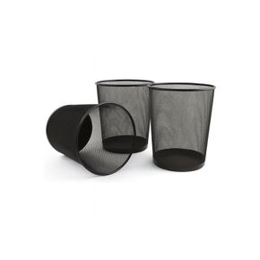 Papirkurv sort metal 18L