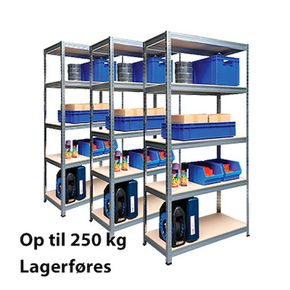 Lagerreol Stelcon 25  265 Kg sæt a 3 stk