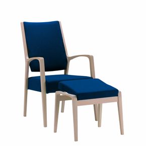 Hvilestol 7030, eg/blå
