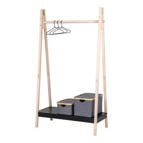 Tøjstativ Frankfurt, natur/sort