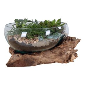 Træskulptur Waterdrop 20h cm, teak