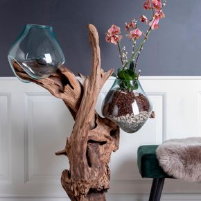 Træskulptur Waterdrop 100h cm, teak