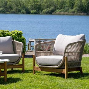 Udendørs lænestol Sperlonga, beige