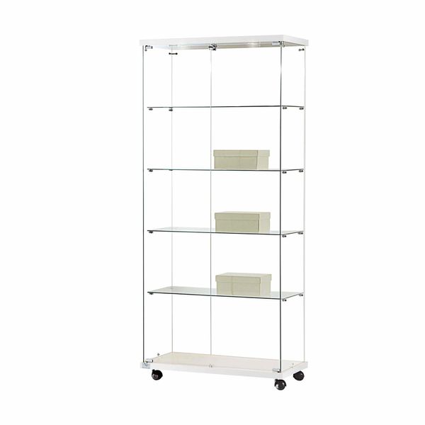 Glasvitrine Trento 2L. m/2 LED spot, hvid