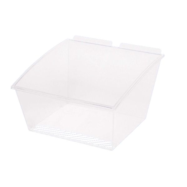 Slatbox plastkasse til Slatwall, hvid