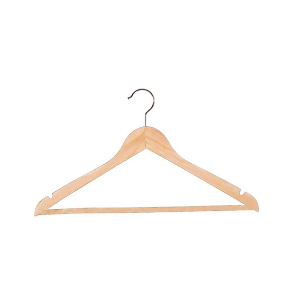 Træbøjle 45 cm, med buksestang