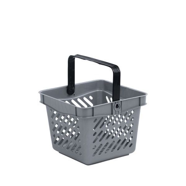 Indkøbskurv 10 liter Mini, alu grå