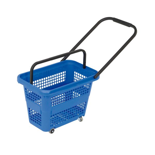 Indkøbskurv på hjul 32 liter, blå