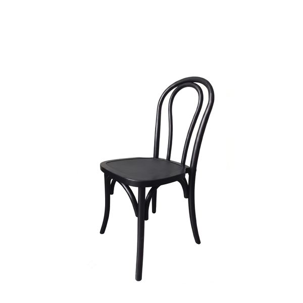 Wienerstol 3  53x51x89h cm, sort