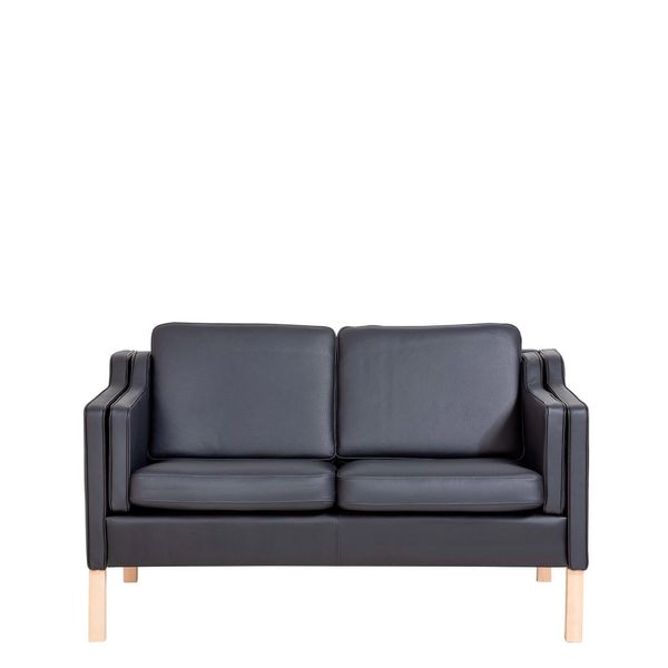 2 pers. sofa Liverpool, Læder sort 