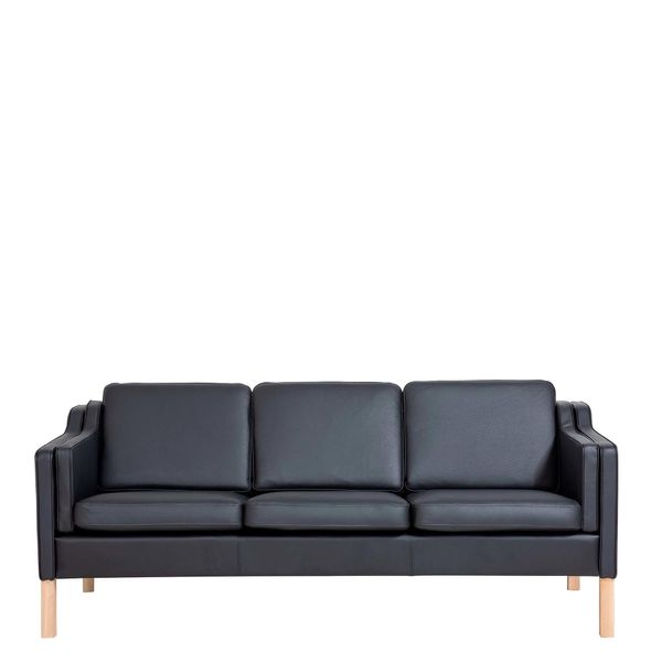3 pers. sofa Liverpool Lux, Dolaro Læder, sort