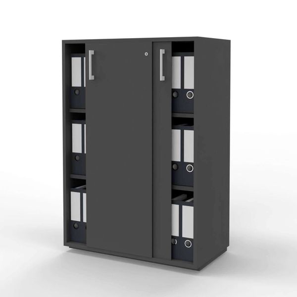 Skydedørsskab Jive med 6 rum