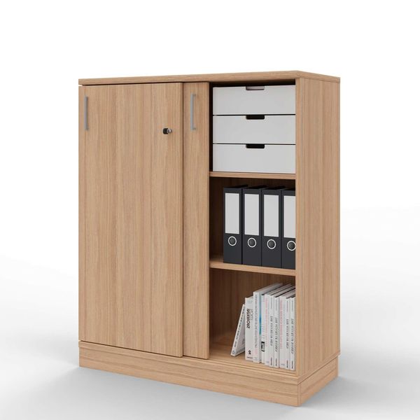 Skydedørsskab med 2x3 rum - EP Xtra