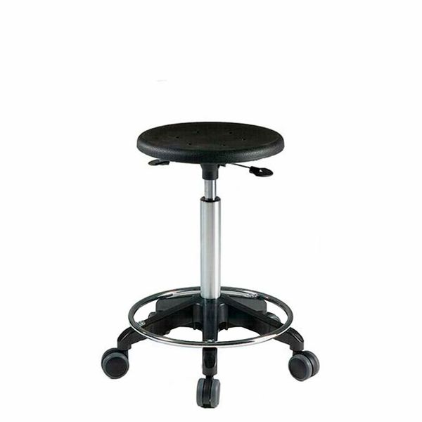 Arbejdstaburet m. fodring, sort