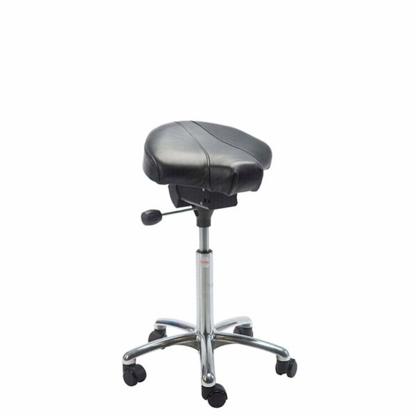 Sadelstol Gamma, sort kunstlæder