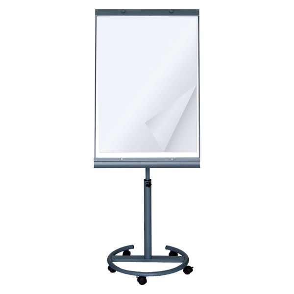 Flipover tavle med rund fod på hjul 65x100h cm.