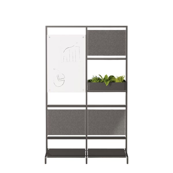 Rumdeler APTO Extend Duo m. glastavle, lysegrå