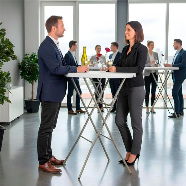 Ståbord American Ø80 cm, klapbart