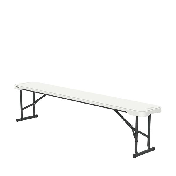 Foldebænk m. 2 ben, hvid