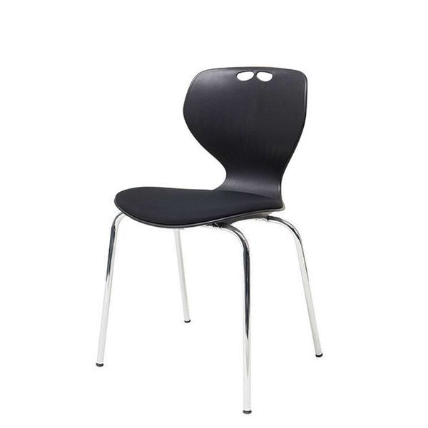 Kantinestol Oporto Mata, m. polster/blankt stel