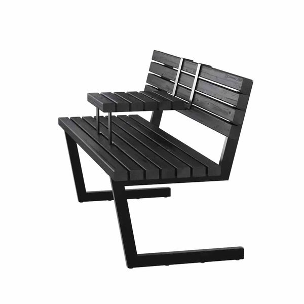Relax bænk m. hængebord 150 cm, sort