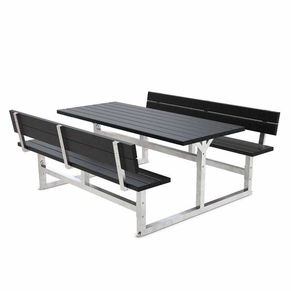 Bordbænkesæt Model 900 180 cm sort