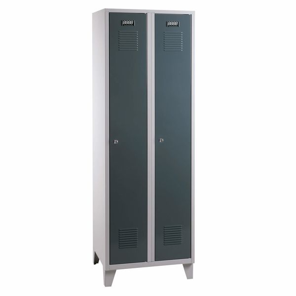 Omklædningsskab UniCabin 2 rum, Mørkegrå